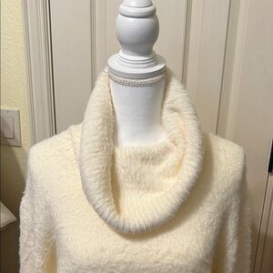 G by Giuliana Soft Cream Cowl Neck Sweater